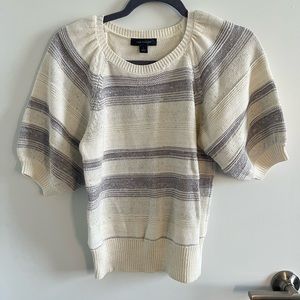 Ann Taylor Puff Short Sleeve Sweater, Sz Small